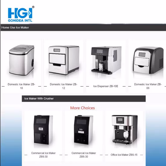 Hgi Tragbare Bullet 12 kg Kunststoff-Tisch-Mini-Eismaschine für Zuhause